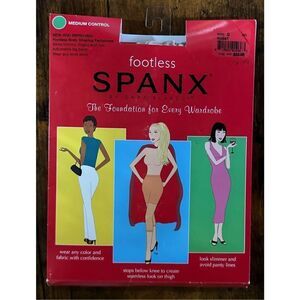 Women's Size G Spanx Sara Blakely Footless Pantyhose Shapers Control Top Nude 1